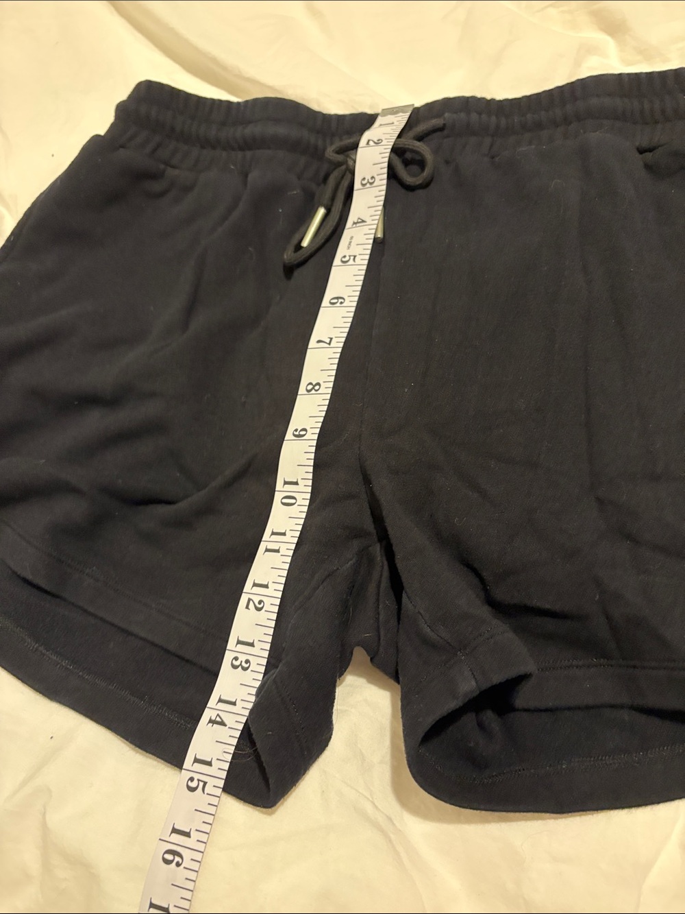 Women's Black Athletic Lounge Shorts with Drawstring Waist - Picture 4 of 4